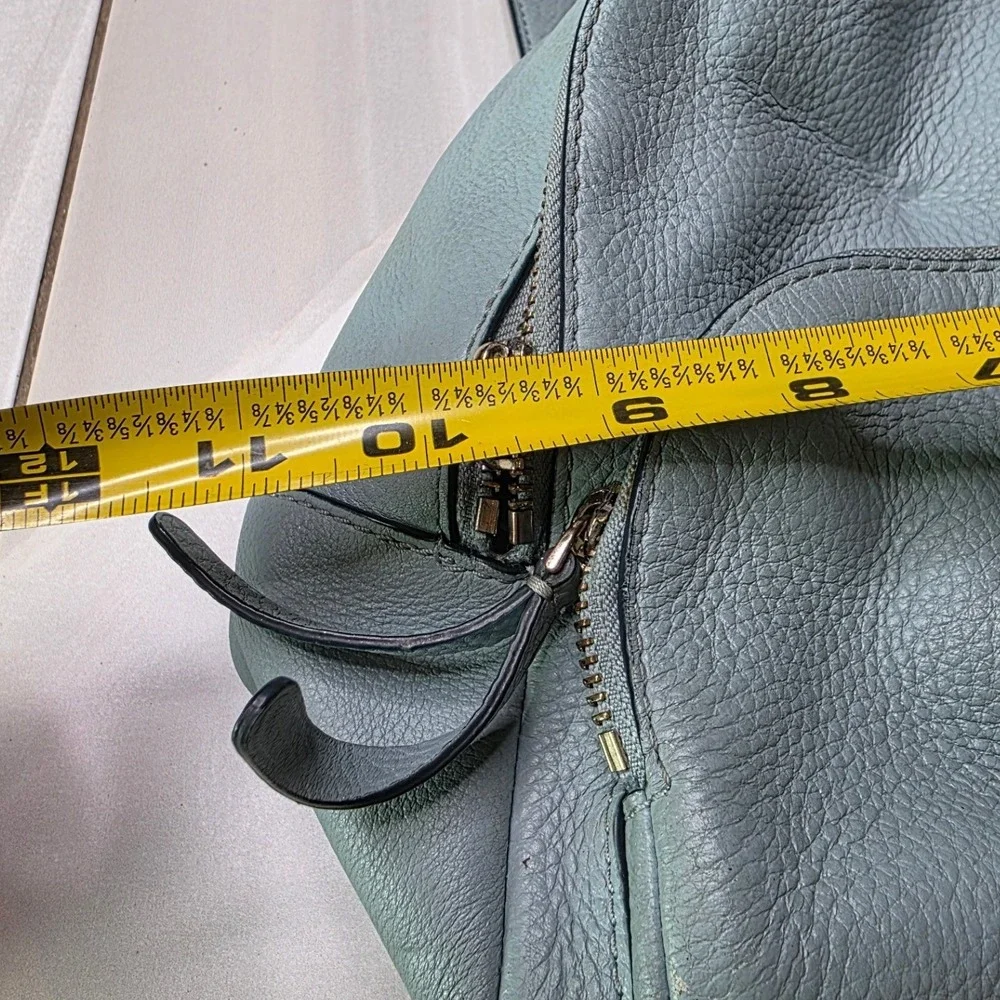 Kate‎ Spade New York Pebbled Leather Backpack Light Blue Gold Tone Hardware P4